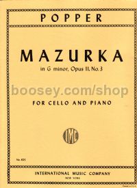 Mazurka Gmin Op. 11/3 Cello/piano
