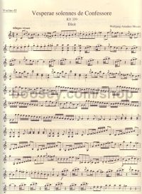 Vesperae Solennes K339 Violin II