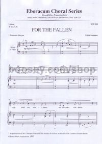 For The Fallen Unis(Ch) SATB Org/Piano