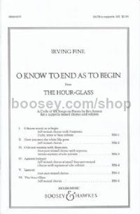 O Know To End As To Begin (SATB)