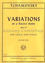 Rococo Variations Op. 33 VLC/Piano