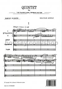 Quintet for Brass Op. 73 (full score)