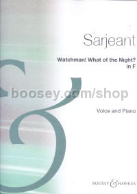 Watchman! What Of The Night? - tenor, bass & piano