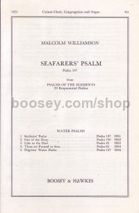 Seafarers' Psalm (Choral unison & Organ)