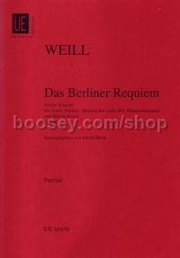 Berlin Requiem (TBar Soli, TTB & Orchestra) (Study Score)