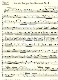 Brandenburg Concerto No.4 in G BWV 1049 (Flute 1 part)