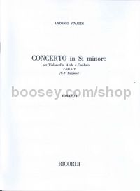 Cello Concerto In Bmin FIII/9 RV424 Set of Parts
