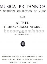 Alfred (Full Score) Musica Brittanica vol.47