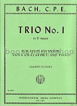 Trio No1 Dmaj Fl/Cl/Piano or Fl/Vn/Na/Piano