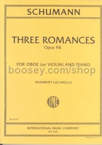 3 Romances Op. 94 Oboe/Piano