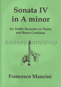 Sonata No 4 in A minor for Treble Recorder