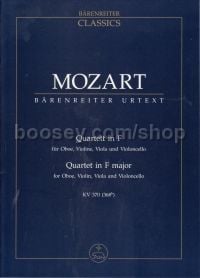 Oboe Quartet FMaj (Study Score)