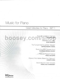 Music For Piano Great Melodies For Piano Set 1