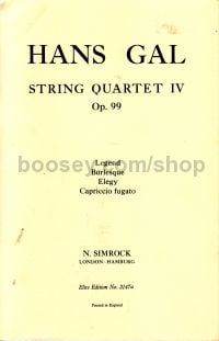 String Quartet No.4 Op. 99 Score 