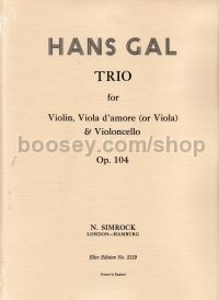 String Trio In A Op. 104 Set Of Parts 