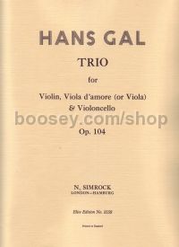 String Trio In Amajor Op. 104 Score 