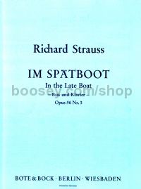 Im Spatboot Op. 56/3 (Bass & Piano) (German, English)
