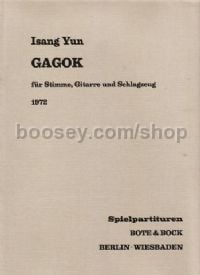 Gagok (1972 Original Version) (Voice, Guitar, Percussion)
