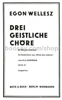 "Mitte des Lebens". Three Sacred Choruses  (TTBB Choral Score)