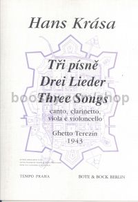 3 Lieder after poems by Rimbaud (1943) (Baritone, Clarinet, Viola, Cello Score & Parts) (Czech)