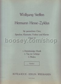 Hermann Hesse Zyklus Op. 19 (Narrator, SATB, Clarinet, Violin, Piano) (Score)