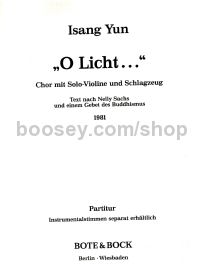 O Licht (1981) (SSAATTBB, Violin, Percussion) (Score)