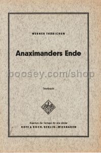 Anaximanders Ende  (Libretto)
