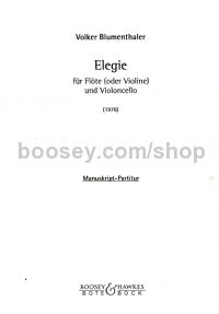 Elegie (1976) (Flute or Violin, Cello)
