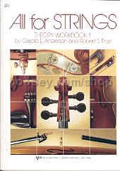 All For Strings Book 1 Theory Workbook Cello