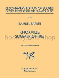 Knoxville Sop/Orch Full Score Ed42852