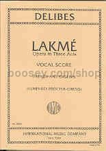 Lakmé (vocal score - French/English)