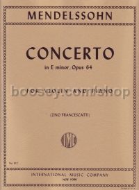 Concerto For Violin Emin Op. 64 Violin/Piano