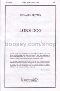 Lone Dog (Unison Voices & Piano)