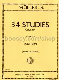 34 Studies, Op. 64, vol.1 (ed. James Chambers) for horn