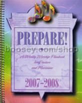 Prepare 2007-2008 weekly Worship Planbook