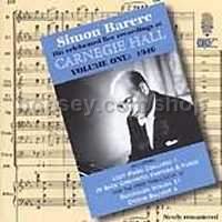 Simon Barere - Live Recordings at Carnegie Hall (vol.1) (APR Audio CD)
