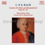 Sonatas for Flute & Harpsichord, Wq. 83-87 (Naxos Audio CD)