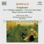 Symphonies Nos. 3 and 4/Piano Concerto (Naxos Audio CD)