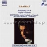 Symphony No.1 in C minor Op 68/Variations on a theme by Haydn for orchestra Op 56a (Naxos Audio CD)