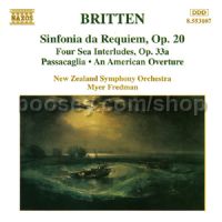 Sinfonia da Requiem Op 20/4 Sea Interludes/An American Overture (Naxos Audio CD)