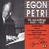 Egon Petri: His Recordings 1929-1942 (vol.3) (APR Audio CD)