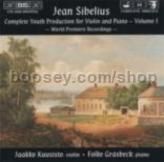 Complete Youth Production for Violin & Piano, vol.1 (BIS Audio CD)