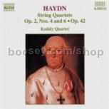 String Quartets Op. 42 & Op. 2, Nos 4 & 6 (Naxos Audio CD)