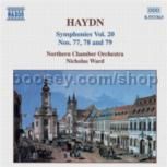 Symphonies vol.20 (Nos. 77, 78, 79) (Naxos Audio CD)