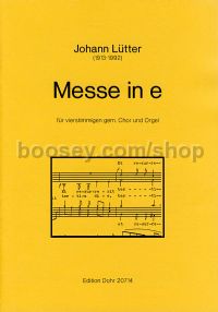 Mass in E minor (choral score)