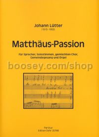 Matthew Passion - speaker, soloists, choir & organ