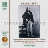 Complete Piano Music (11): Transcriptions of Vocal Works by Mozart etc. (Naxos Audio CD)