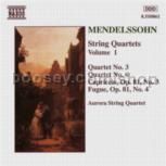 String Quartets vol.1, Nos. 3 & 6/Capriccio Op. 81, No.3 (Naxos Audio CD)