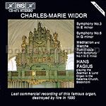 Organ Symphonies No3, 6 & 1 (BIS Audio CD)