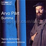 Summa-Arvo Pärt played by Tapiola Sinfonietta (BIS Audio CD)